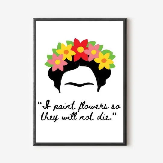 Frida Kahlo Inspired Art Premium Matte Vertical Poster Meaningful Gift For Family Gift For Boyfriend Valentine Gift Birthday Gift Holiday Gift