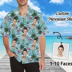 Custom Hawaii Shirt with Face Gift For Your Girlfriend Boyfriend Gift For Love Gift For Friend Best Valentine Present Holiday Gift