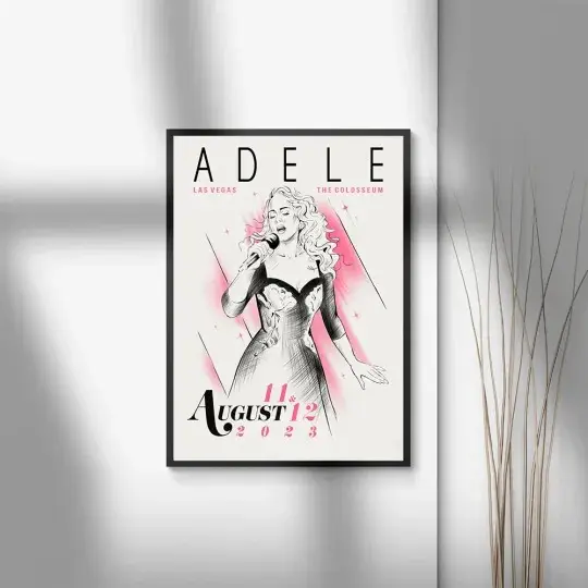 Adele August 2023 Tour Poster Meaningful Gift For Family Gift For Boyfriend Valentine Gift Birthday Gift Holiday Gift