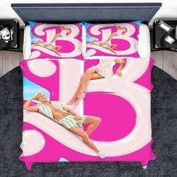 Barbie Bedding Pink Reversible Cover; Pillow Duvet cover Bed Set Gift For Your Girlfriend Boyfriend Gift For Love Gift For Friend Best Valentine Present Holiday Gift