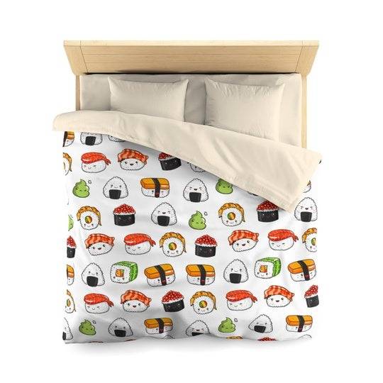 Kawaii Sushi Pattern Duvet CoverGift For Your Girlfriend Boyfriend Gift For Love Gift For Friend Best Valentine Present Holiday Gift