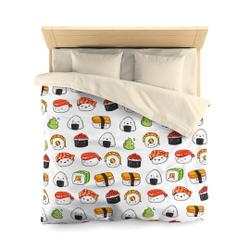 Kawaii Sushi Pattern Duvet CoverGift For Your Girlfriend Boyfriend Gift For Love Gift For Friend Best Valentine Present Holiday Gift