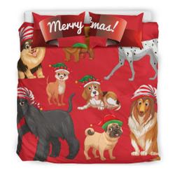 Dog Lover's Christmas Bedding Set Gift For Your Girlfriend Boyfriend Gift For Love Gift For Friend Best Valentine Present Holiday Gift