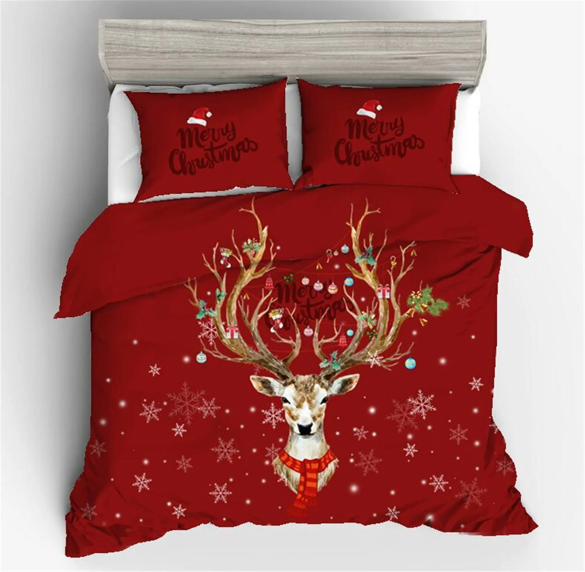 Christmas Themed Duvet Cover Bedding Set Gift For Your Girlfriend Boyfriend Gift For Love Gift For Friend Best Valentine Present Holiday Gift
