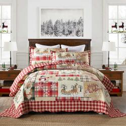 3 Piece Christmas Quilt Bedding Set Gift For Your Girlfriend Boyfriend Gift For Love Gift For Friend Best Valentine Present Holiday Gift