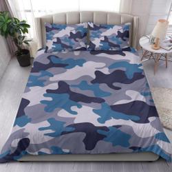 Blue Camouflage Bedding Set Gift For Your Girlfriend Boyfriend Gift For Love Gift For Friend Best Valentine Present Holiday Gift