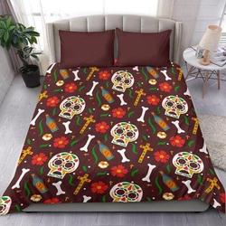 Sugar Skull Bedding Set Gift For Your Girlfriend Boyfriend Gift For Love Gift For Friend Best Valentine Present Holiday Gift