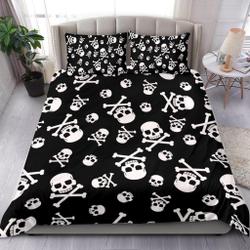 Skulls Bedding Set Gift For Your Girlfriend Boyfriend Gift For Love Gift For Friend Best Valentine Present Holiday Gift