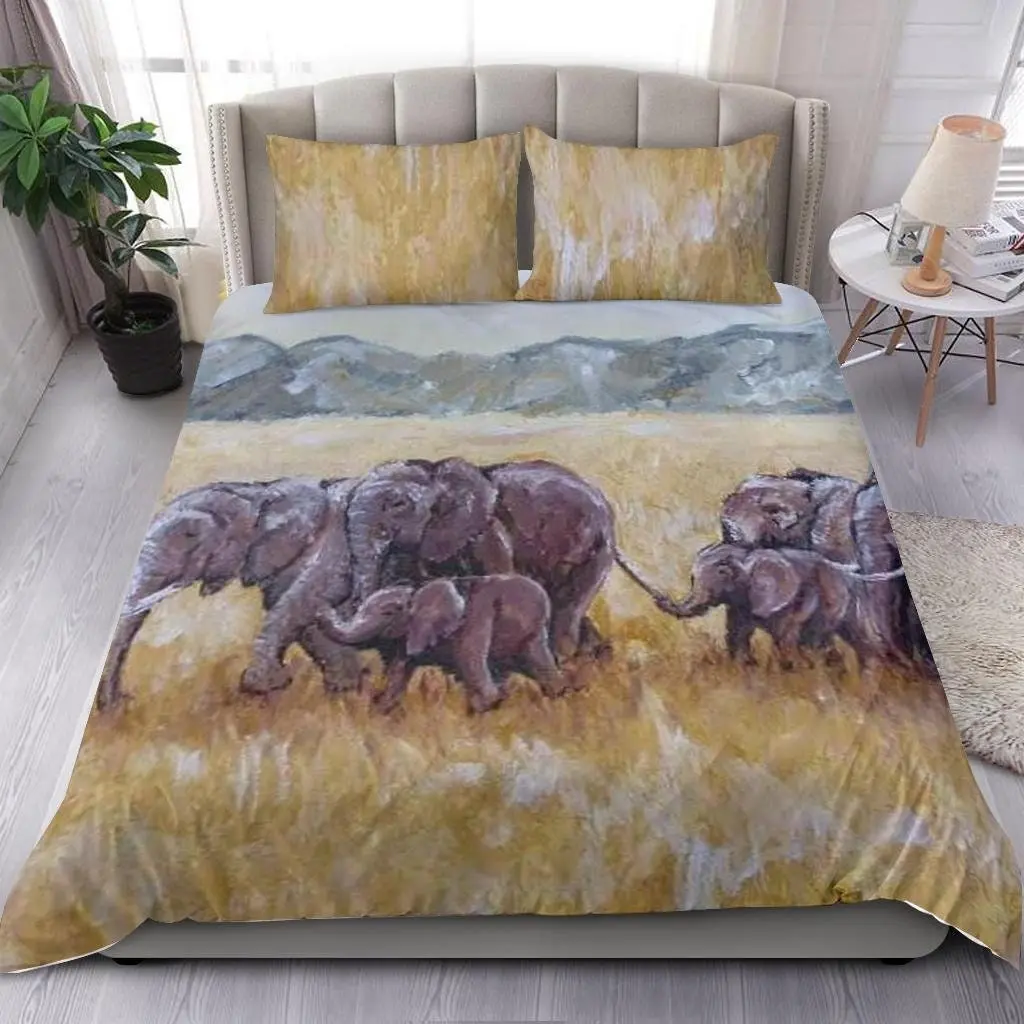Elephants Bedding Set Gift For Your Girlfriend Boyfriend Gift For Love Gift For Friend Best Valentine Present Holiday Gift