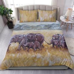 Elephants Bedding Set Gift For Your Girlfriend Boyfriend Gift For Love Gift For Friend Best Valentine Present Holiday Gift
