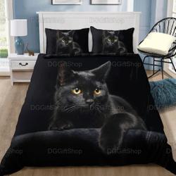 Black Cat Bedding Set Gift For Your Girlfriend Boyfriend Gift For Love Gift For Friend Best Valentine Present Holiday Gift