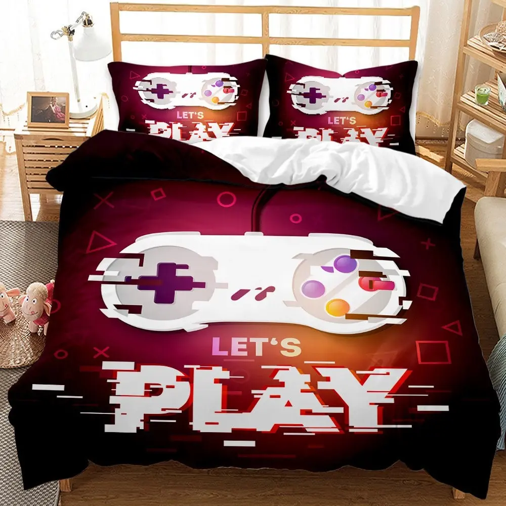 Game Lovers Theme Teens Bedding Set Gift For Your Girlfriend Boyfriend Gift For Love Gift For Friend Best Valentine Present Holiday Gift