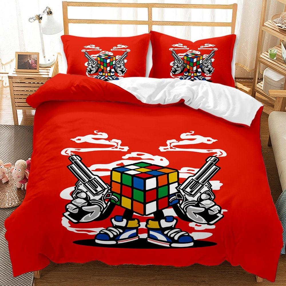Colorful Toy Bedding Building Blocks Bedding Set Gift For Your Girlfriend Boyfriend Gift For Love Gift For Friend Best Valentine Present Holiday Gift
