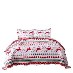2/3 Pcs Christmas Quilt Set Bedspread Craft Throw Blanket SnowflakeGift For Your Girlfriend Boyfriend Gift For Love Gift For Friend Best Valentine Present Holiday Gift
