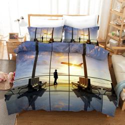 3D Airplane Duvet Cover Set Modern Bedding Set Gift For Your Girlfriend Boyfriend Gift For Love Gift For Friend Best Valentine Present Holiday Gift