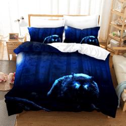 3D Animal Print Duvet Cover Set Queen Size Wolf Bedding Set Gift For Your Girlfriend Boyfriend Gift For Love Gift For Friend Best Valentine Present Holiday Gift