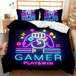 Purple Gamepad Print Bedding Set Gift For Your Girlfriend Boyfriend Gift For Love Gift For Friend Best Valentine Present Holiday Gift