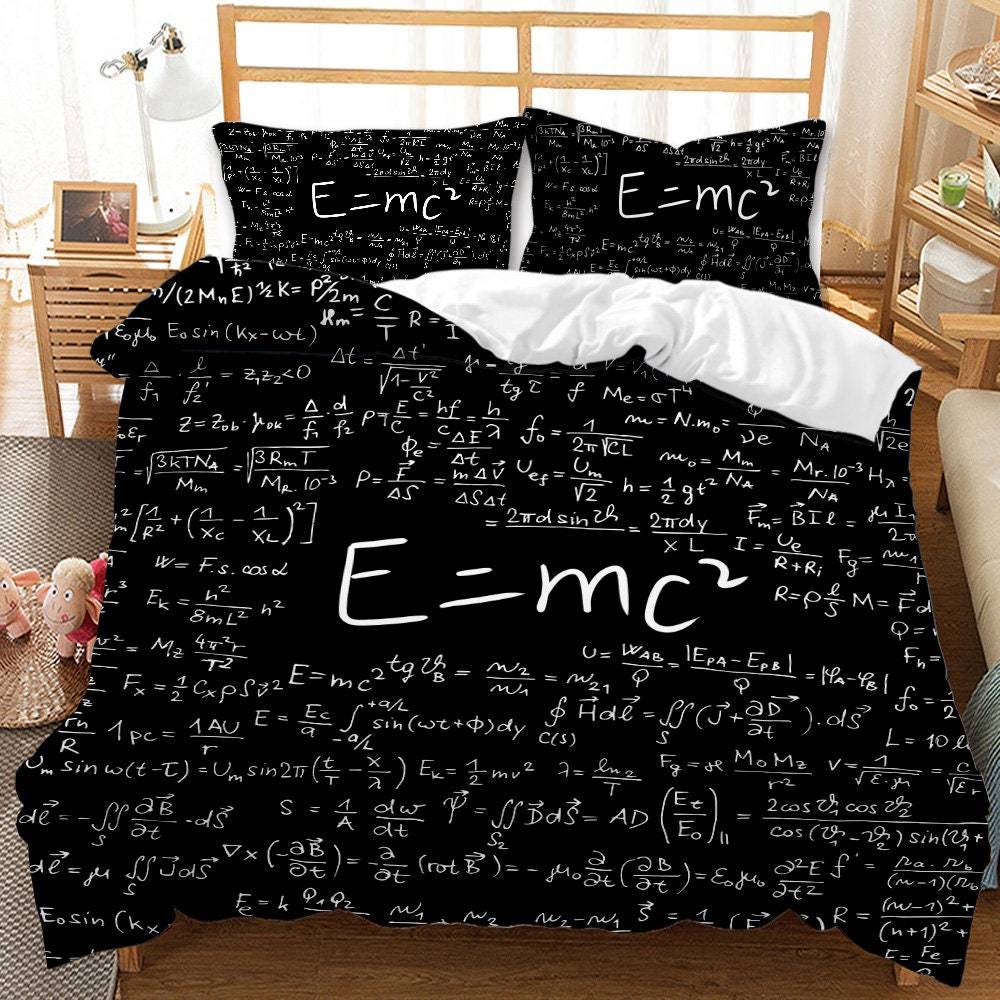 Mathematics Symbol Black Bedding Set Gift For Your Girlfriend Boyfriend Gift For Love Gift For Friend Best Valentine Present Holiday Gift