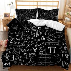 Mathematics Symbol Black Bedding Sets Bedding Set Gift For Your Girlfriend Boyfriend Gift For Love Gift For Friend Best Valentine Present Holiday Gift