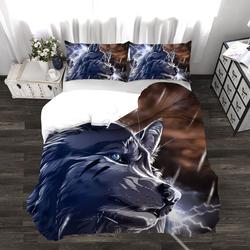 3D Bedding Set 2 Piece Twin Size Wolf Head Animal Bedding Set Gift For Your Girlfriend Boyfriend Gift For Love Gift For Friend Best Valentine Present Holiday Gift