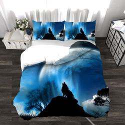 Wolf Duvet Cover Wolf at Night Bedding Set Gift For Your Girlfriend Boyfriend Gift For Love Gift For Friend Best Valentine Present Holiday Gift