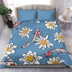 Koi Flowers Bedding Set Gift For Your Girlfriend Boyfriend Gift For Love Gift For Friend Best Valentine Present Holiday Gift