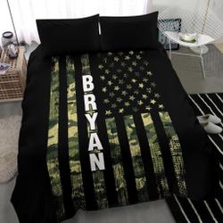 Army Soldier Veteran Camouflage American Flag Bedding Set Gift For Your Girlfriend Boyfriend Gift For Love Gift For Friend Best Valentine Present Holiday Gift
