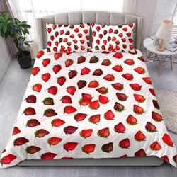Strawberry Fruit Bedding Set Gift For Your Girlfriend Boyfriend Gift For Love Gift For Friend Best Valentine Present Holiday Gift