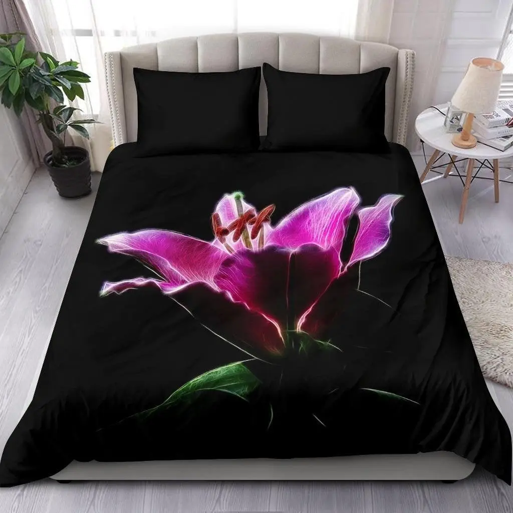 Lilium Flower Bedding Set Gift For Your Girlfriend Boyfriend Gift For Love Gift For Friend Best Valentine Present Holiday Gift