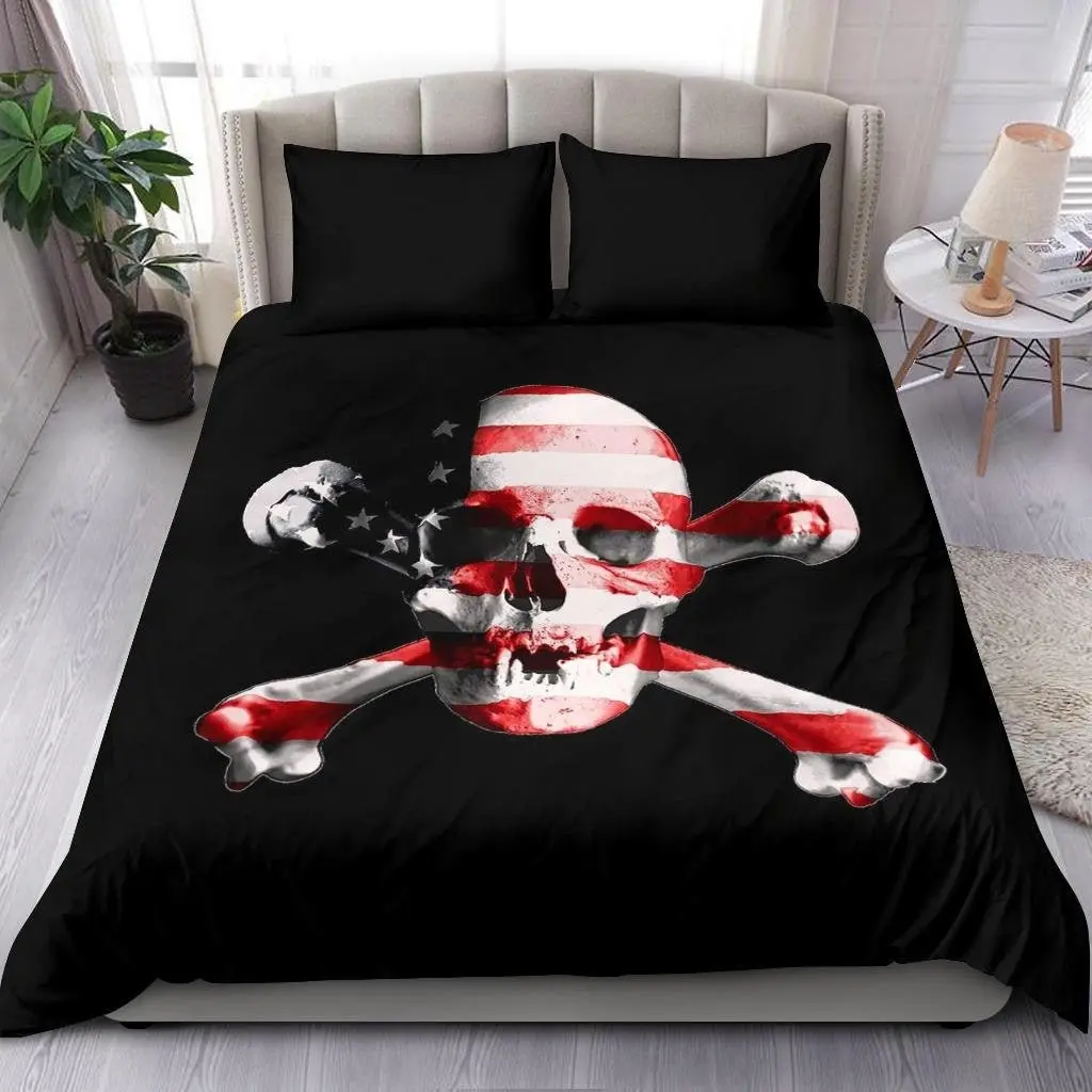 Jolly Roger Skull Bedding Set Gift For Your Girlfriend Boyfriend Gift For Love Gift For Friend Best Valentine Present Holiday Gift