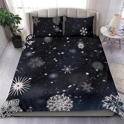 Snowflakes Bedding Set Gift For Your Girlfriend Boyfriend Gift For Love Gift For Friend Best Valentine Present Holiday Gift