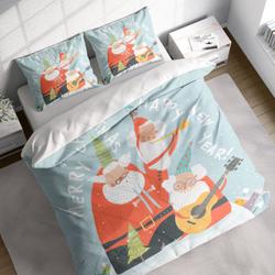Snow Santa Music Christmas Bedding Set Gift For Your Girlfriend Boyfriend Gift For Love Gift For Friend Best Valentine Present Holiday Gift
