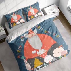 Santa Cloud Snowflake Christmas Bedding Set Gift For Your Girlfriend Boyfriend Gift For Love Gift For Friend Best Valentine Present Holiday Gift