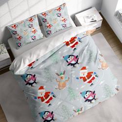 Santa Penguin Christmas Bedding Set Gift For Your Girlfriend Boyfriend Gift For Love Gift For Friend Best Valentine Present Holiday Gift