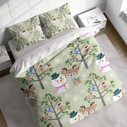 Snowman Reindeer Christmas Bedding Set Gift For Your Girlfriend Boyfriend Gift For Love Gift For Friend Best Valentine Present Holiday Gift