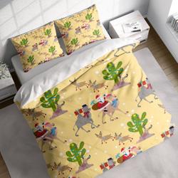 Santa Camel Christmas Bedding Set Gift For Your Girlfriend Boyfriend Gift For Love Gift For Friend Best Valentine Present Holiday Gift
