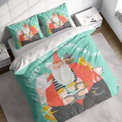 Santa Bear Christmas Bedding Set Gift For Your Girlfriend Boyfriend Gift For Love Gift For Friend Best Valentine Present Holiday Gift