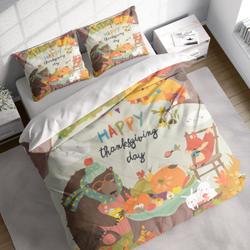 Bear Fox Rabbit Christmas Bedding Set Gift For Your Girlfriend Boyfriend Gift For Love Gift For Friend Best Valentine Present Holiday Gift