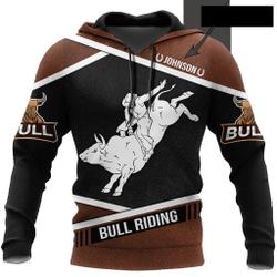 Personalized Unisex Novelty Hoodies Bull Riding Pullover