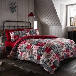 HLC 100% Brushed Cotton Christmas Bedding Set Gift For Your Girlfriend Boyfriend Gift For Love Gift For Friend Best Valentine Present Holiday Gift