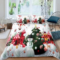 Winter Snowman Christmas Bedding Set Gift For Your Girlfriend Boyfriend Gift For Love Gift For Friend Best Valentine Present Holiday Gift