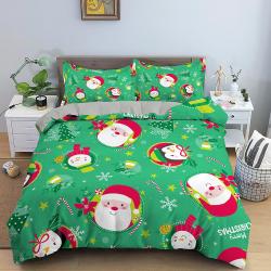 Cute Santa Claus green Bedding Set Gift For Your Girlfriend Boyfriend Gift For Love Gift For Friend Best Valentine Present Holiday Gift