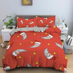 Santa Claus crescent moon shape Bedding Set Gift For Your Girlfriend Boyfriend Gift For Love Gift For Friend Best Valentine Present Holiday Gift