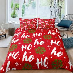 Santa Claus ho ho ho laugh red Bedding Set Gift For Your Girlfriend Boyfriend Gift For Love Gift For Friend Best Valentine Present Holiday Gift