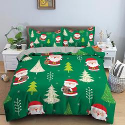 Santa Claus green duvet Bedding Set Gift For Your Girlfriend Boyfriend Gift For Love Gift For Friend Best Valentine Present Holiday Gift