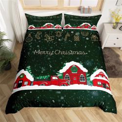 New Year Snow Romantic Christmas Bedding Set Gift For Your Girlfriend Boyfriend Gift For Love Gift For Friend Best Valentine Present Holiday Gift