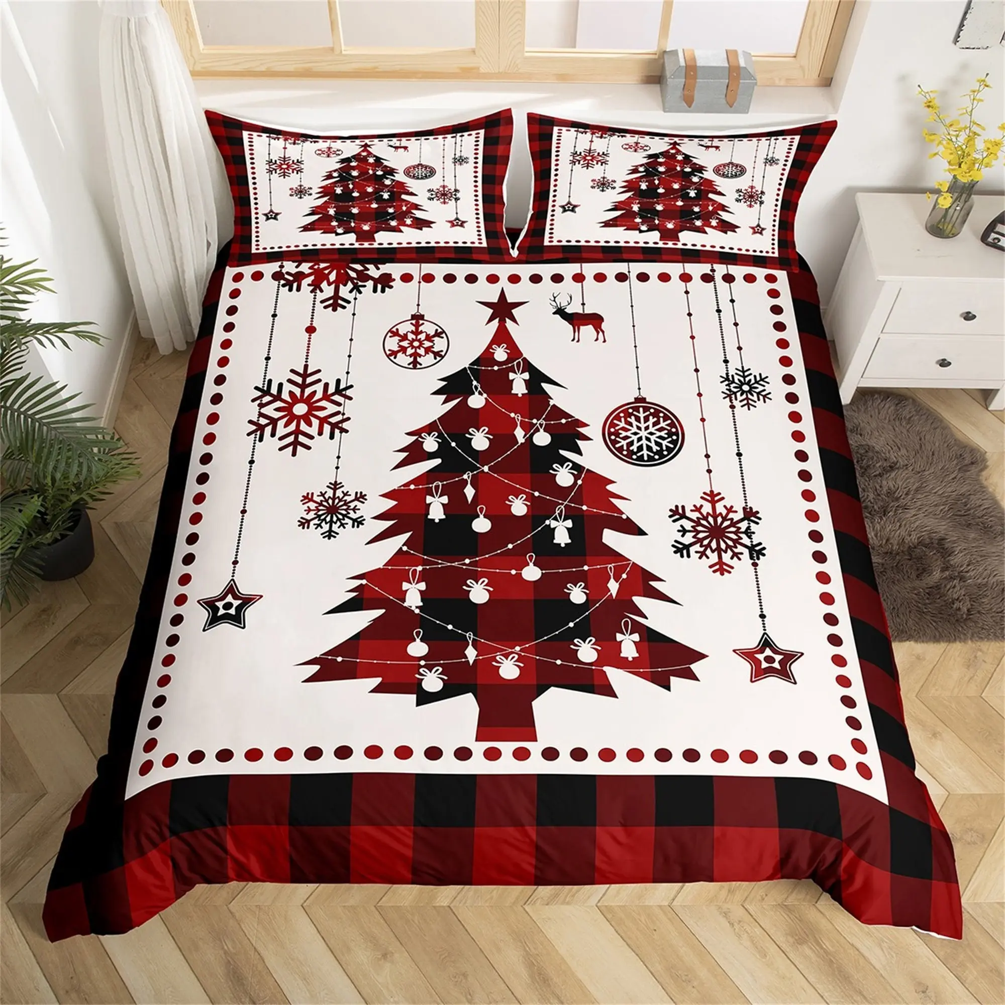 Christmas Tree Handmade Bedding Set Gift For Your Girlfriend Boyfriend Gift For Love Gift For Friend Best Valentine Present Holiday Gift