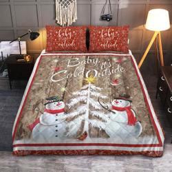 Cardinal Christmas Snowman Bedding Merry Christmas Cattle Cow Bedding Set Gift For Your Girlfriend Boyfriend Gift For Love Gift For Friend Best Valentine Present Holiday Gift