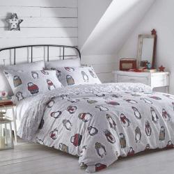 DOUBLE Bed White Grey Christmas Snowy Bedding Set Gift For Your Girlfriend Boyfriend Gift For Love Gift For Friend Best Valentine Present Holiday Gift