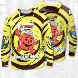 Kool Aid Man Spiral Custom Vintage, Personalized Tropical Punch Kool Aid Man Hoodie